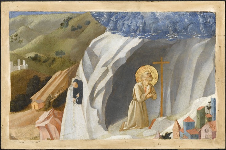 Saint Benedict Tempted in the Wilderness od Fra Beato Angelico