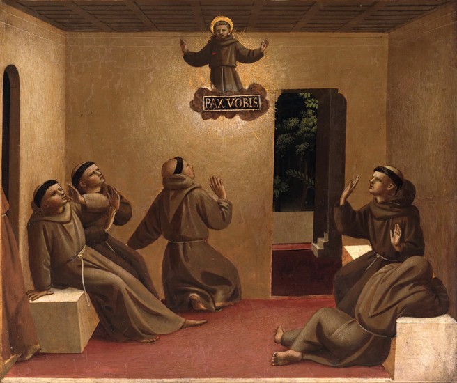 Apparition of Saint Francis at Arles (Scenes from the life of Saint Francis of Assisi) od Fra Beato Angelico