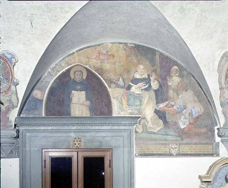 The Miraculous Discovery of the Key to the Belt of St. Antoninus, lunette od Fra Beato Angelico