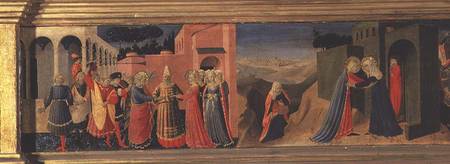 Predella Panel to the Annunciation showing the Marriage of the Virgin and the Visitation od Fra Beato Angelico