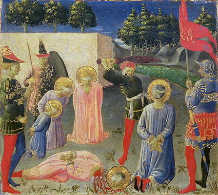 The Beheading of St. Cosmas and St. Damian, from the predella of the Annalena altarpiece, c.1434 (te od Fra Beato Angelico