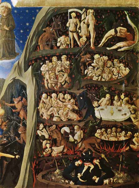 The Last Judgement, detail of Hell od Fra Beato Angelico