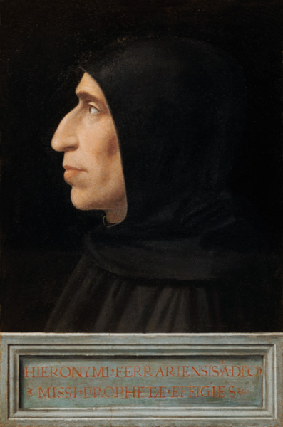 Portrait of Savonarola (panel) od Fra Bartolommeo