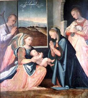 The Holy Family with St. Agnes