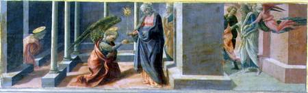 The Annunciation (predella of the Barbadori Altarpiece) od Fra Filippo Lippi
