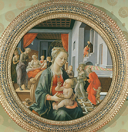 Madonna mit dem Kind und Szenen aus dem Leben der Hl. Jungfrau. od Fra Filippo Lippi