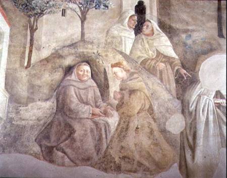 The Reform of the Carmelite Rule, detail of four Carmelite friars od Fra Filippo Lippi