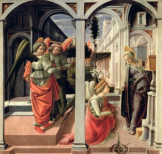 The Annunciation with Three Angels od Fra Filippo Lippi