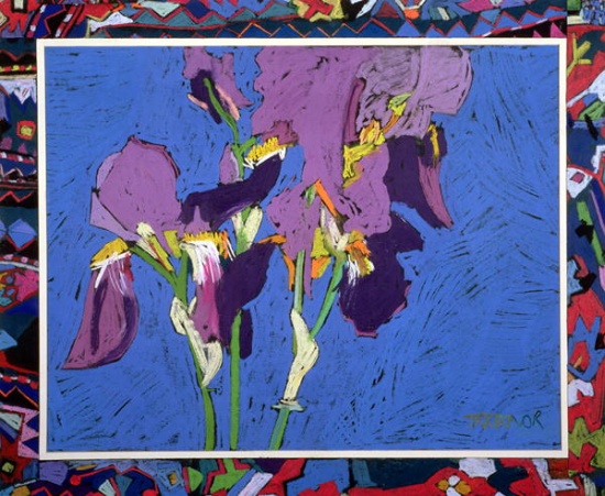 Flag Irises od  Frances  Treanor