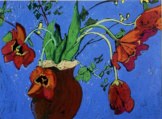 Midnight Tulips od  Frances  Treanor