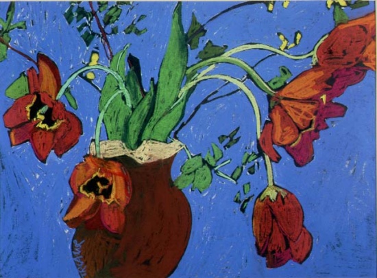 Midnight Tulips od  Frances  Treanor