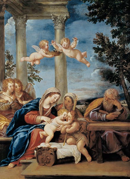 The Holy Family with St. Elizabeth and St. John the Baptist od Francesco Albani