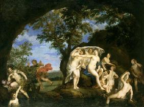 Diana mit neun Nymphen und Aktaeon