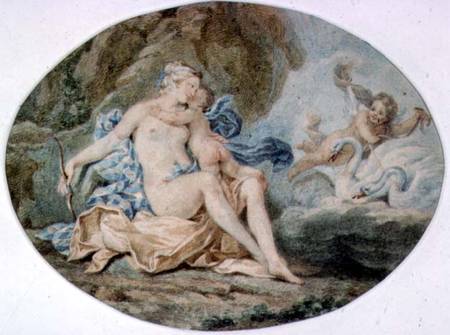 Venus Reclining on a Bank strewn with Drapery od Francesco Bartolozzi