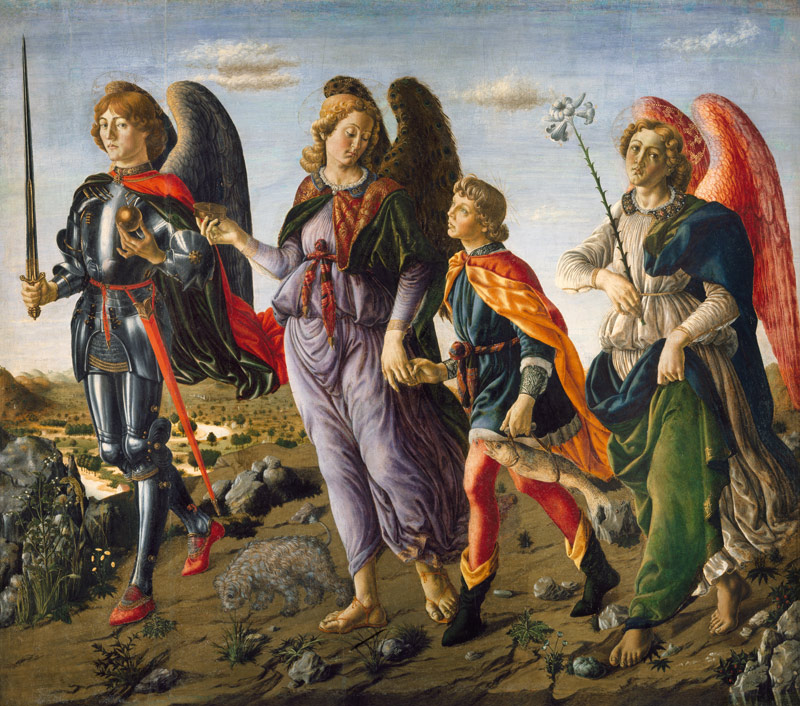 The Three Archangels and Tobias od Francesco Botticini