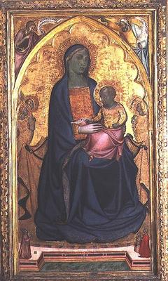 Madonna and Child Enthroned od Francesco, da Volterra Neri