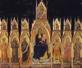 Madonna mit dem Kind, Christus und sechs Heiligen. od Francesco D´Antonio de Ancona