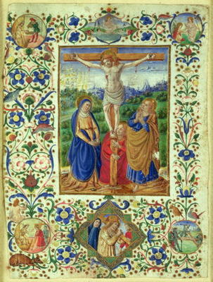 The Crucifixion surrounded by six medallions depicting six episodes from the Passion of Christ (vell od Francesco d'Antonio del Chierico
