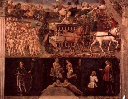 The Month of May: Triumph of Apollo and the Zodiac od Francesco del Cossa