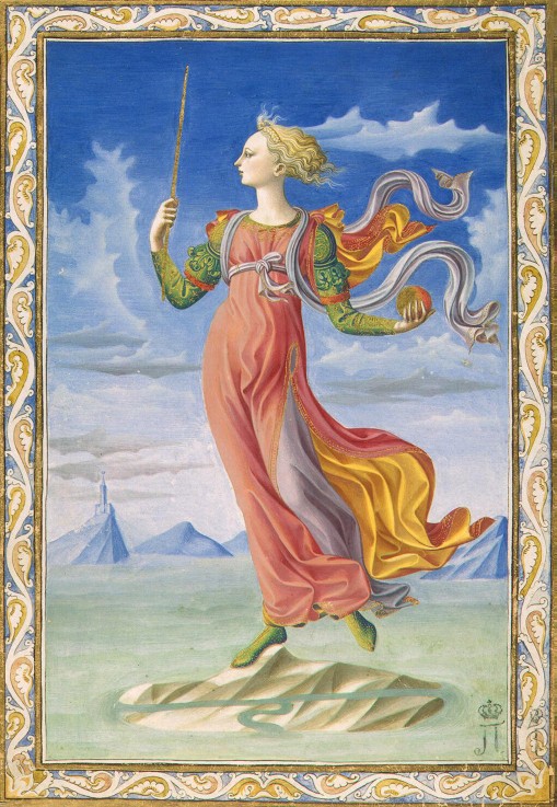 Allegory of Rome. Illustration for the manuscript De Secundo Bello Punico Poema by Silius Italicus od Francesco di Stefano Pesellino