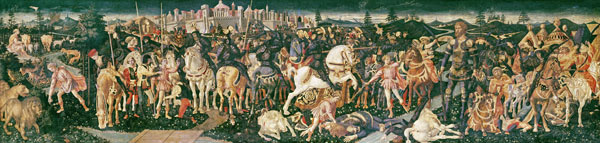 Der Triumph von David und Saul, c. 1445-55 od Francesco di Stefano Pesellino
