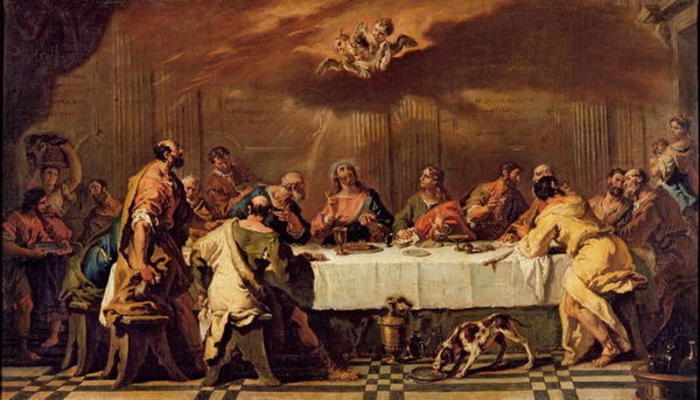 The Last Supper (oil on canvas) od Francesco Fontebasso