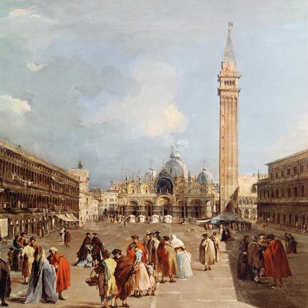 Piazza San Marco, Venice, c.1760 (detail) od Francesco Guardi