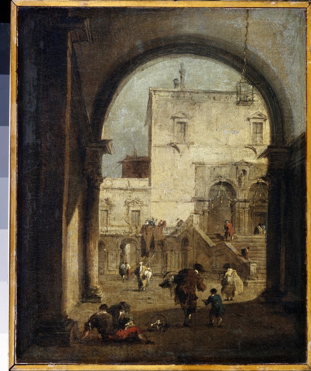 View of a Square and a Palace od Francesco Guardi