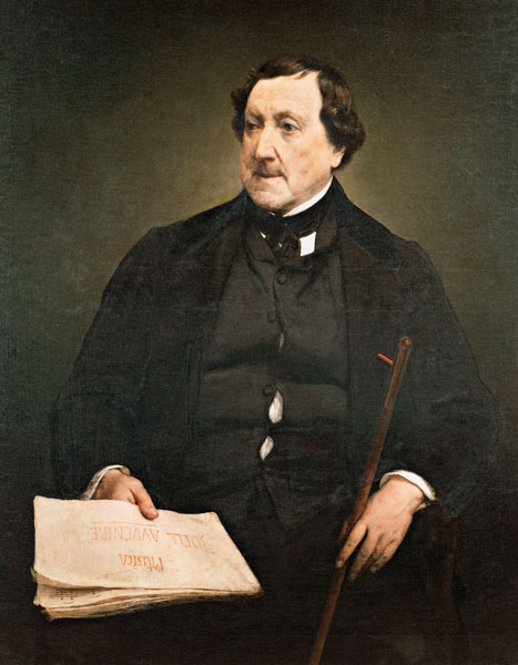 Portrait of the composer Gioachino Antonio Rossini (1792-1868) od Francesco Hayez
