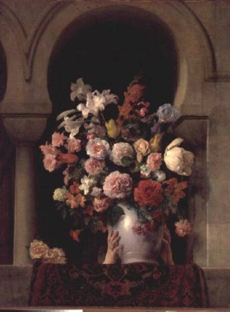 Vase of flowers in the window od Francesco Hayez