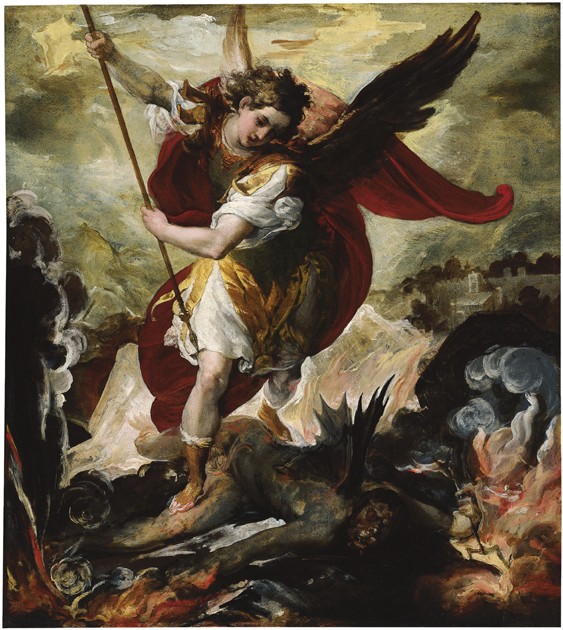 Saint Michael Vanquishing Satan od Francesco Maffei