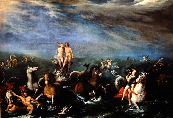 Triumph of Neptune (oil on canvas) od Francesco Napoletano