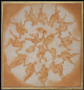Dance of the Hours (Sketch for the central plafond painting of the Galerie dUlysse in Fontainebleau)