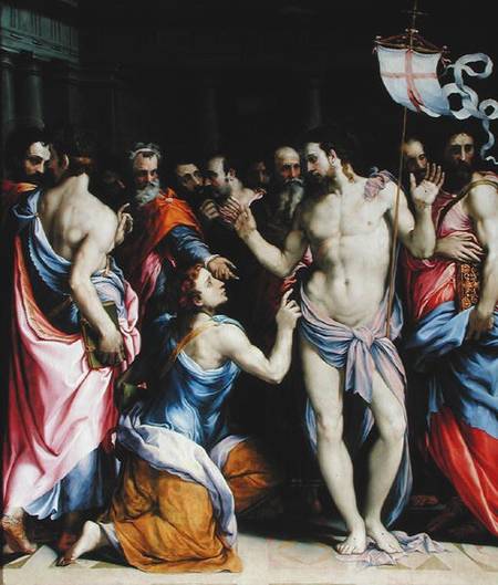 The Incredulity of St. Thomas od Francesco Salviati