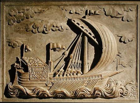 Detail of a Venetian warship from the Mausoleum of Girolamo Michiel od Francesco Segala