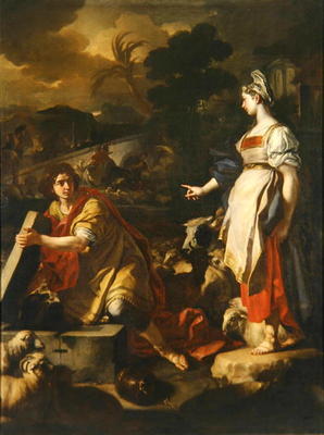 Jacob and Rachel, c.1710 (oil on canvas) od Francesco Solimena
