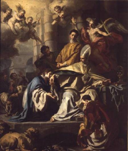 St. Januarius visited in prison by Proculus and Sosius od Francesco Solimena