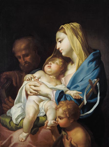 The Holy Family with the Johannesknaben od Francesco Trevisani (Werkstatt)