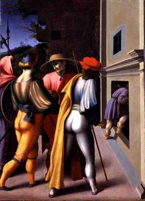 The Arrest of the Brothers, from 'The Stories of Giuseppe Ebreo' (tempera on panel) od Francesco Ubertini Verdi Bachiacca