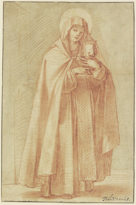 Die Heilige Klara, die Hostie tragend od Francesco Vanni