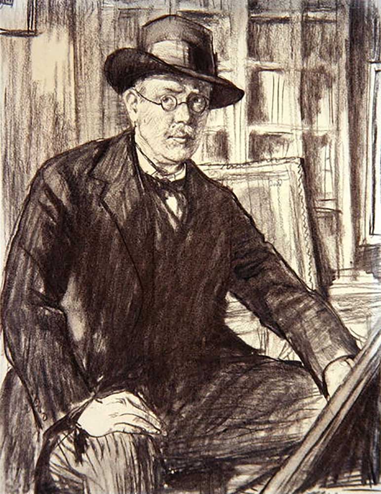 Self Portrait (charcoal on paper) od Francis Dodd