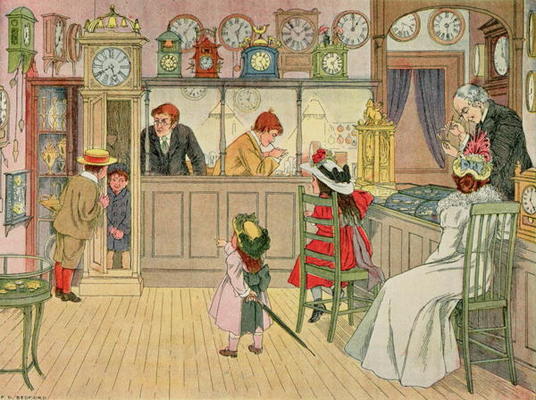 The Jewellery Shop, from 'The Book of Shops', 1899 (colour litho) od Francis Donkin Bedford