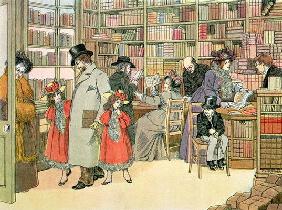 The Book Shop, from 'The Book of Shops', 1899 (colour litho)