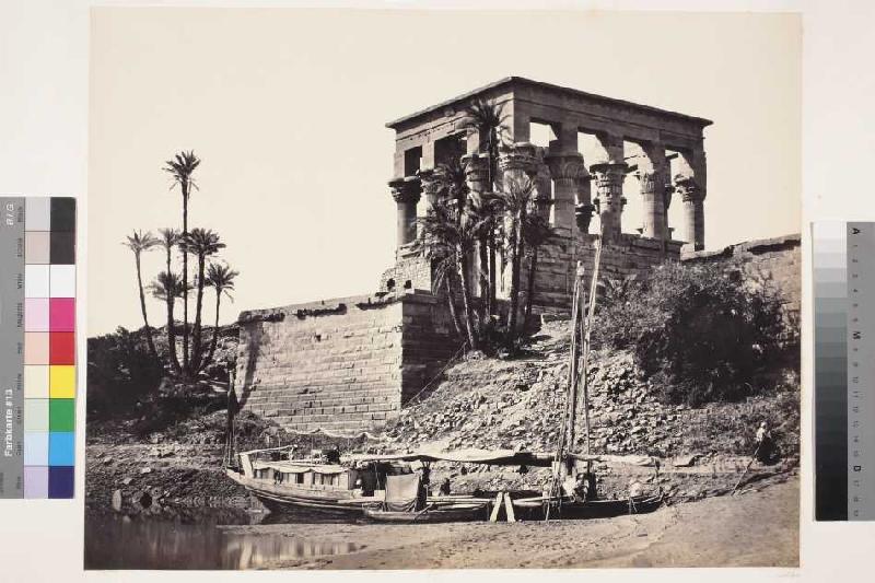 Der Kiosk des Trajan auf der Nilinsel Philae od Francis Frith