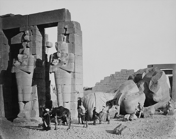 The Ramesseum, Thebes, Egypt, 1858 (b/w photo)  od Francis Frith