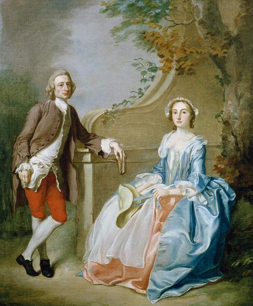 Portrait of a Gentleman and his Wife od Francis Hayman