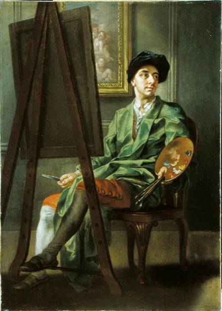 Portrait of the Artist at his Easel od Francis Hayman