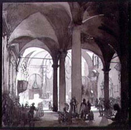 Interior View of the Convent Church, San Felice, Florence od Francis Sydney Unwin
