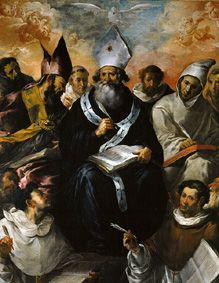 St. Basilius dictates his teaching od Francisco de Herrera d.Ä.