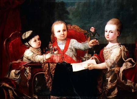 Three Princes, Children of Charles III od Francisco de la Traverse